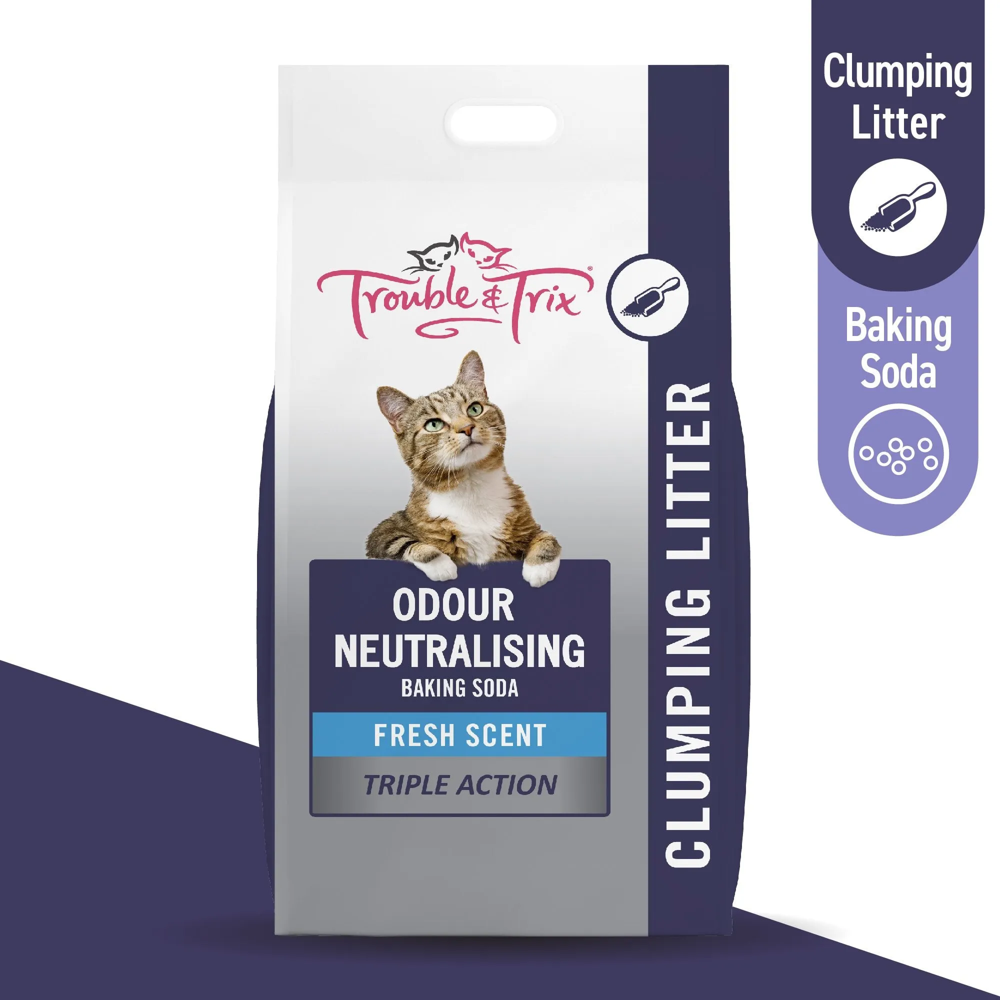 Trouble and Trix Odour Neutralising Baking Soda Clumping Cat Litter 7L/6kg***