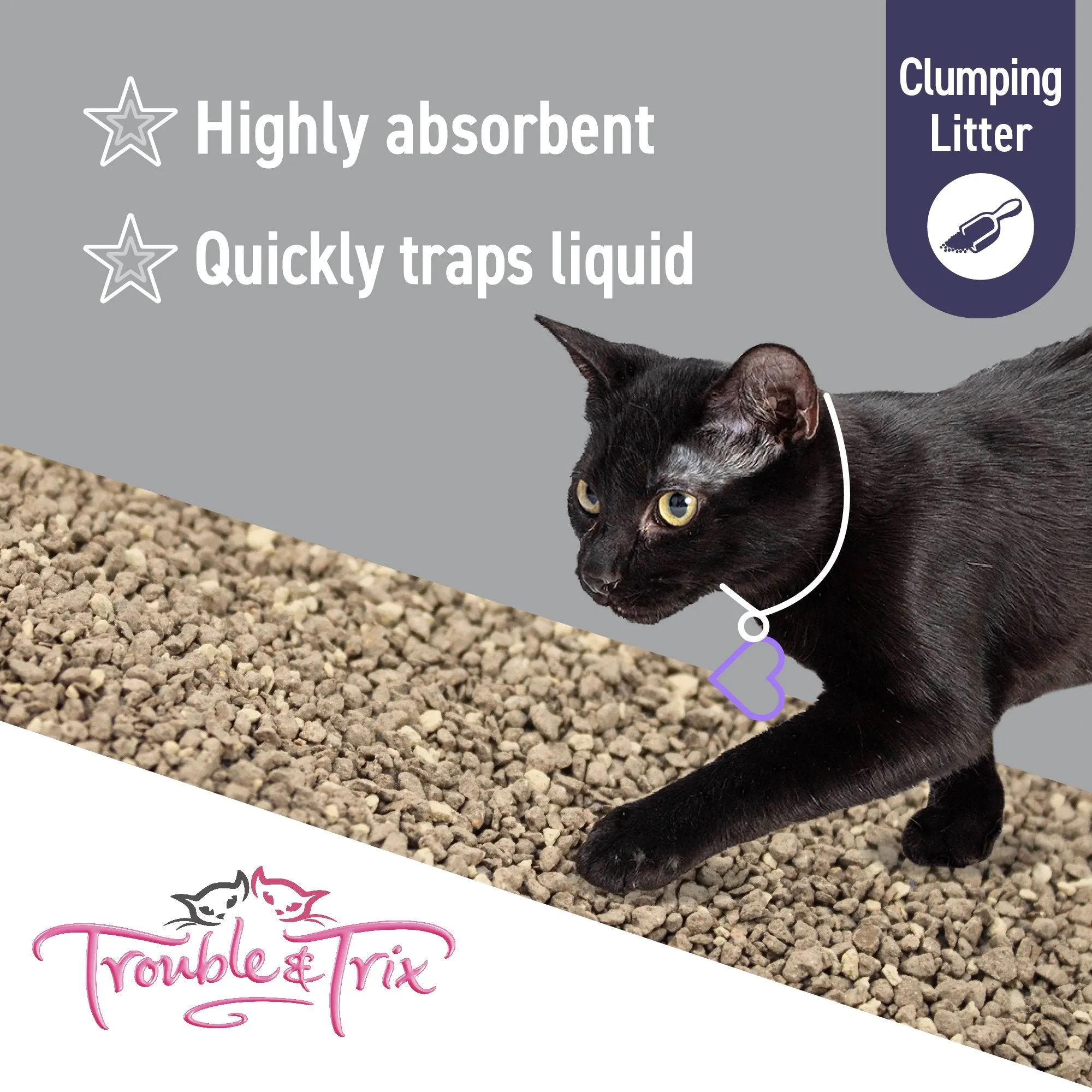 Trouble and Trix Odour Neutralising Baking Soda Clumping Cat Litter 7L/6kg***