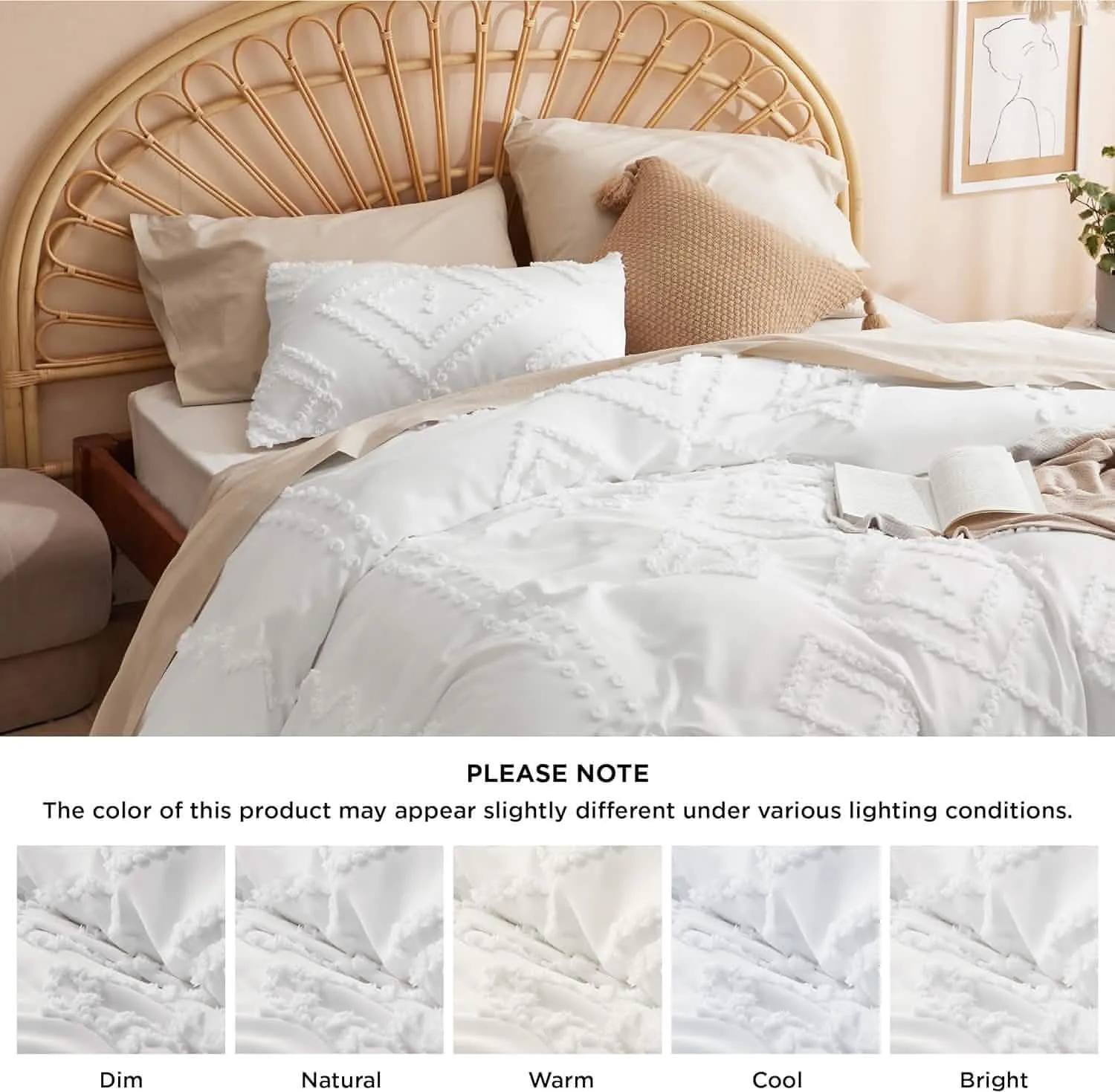 Tufted Embroidery Duvet Cover Set