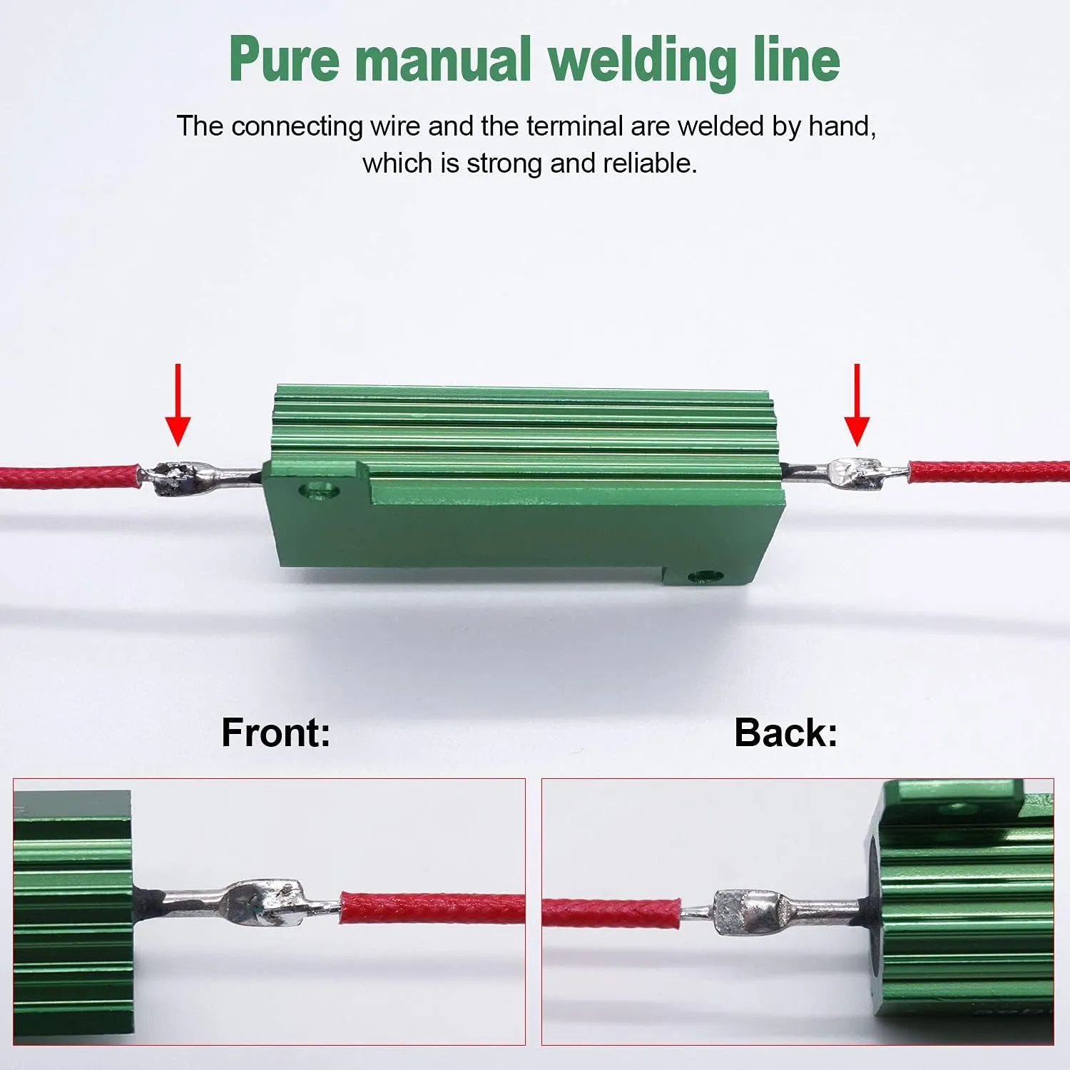 Twidec 4Pcs 50W 6Ohm LED Load Resistors For Fix LED Hyper Flash Turn Signal Light or LED License Plate Lights RX24-50W6-4X