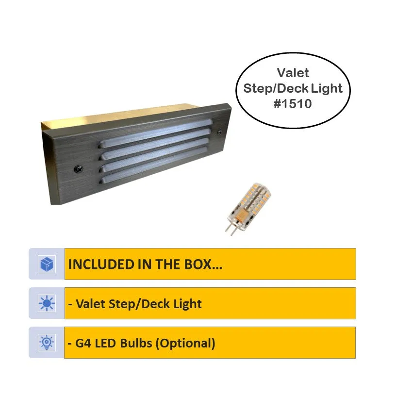 Valet Solid Brass Step & Deck Light Natural Bronze