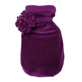 Velvet mini hot water bottle - Wine