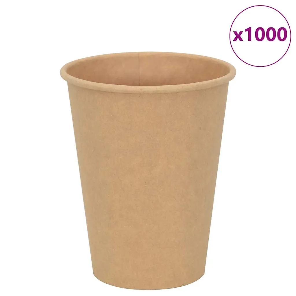 vidaXL Paper Coffee Cups 1000 pcs 12oz 300ml Brown