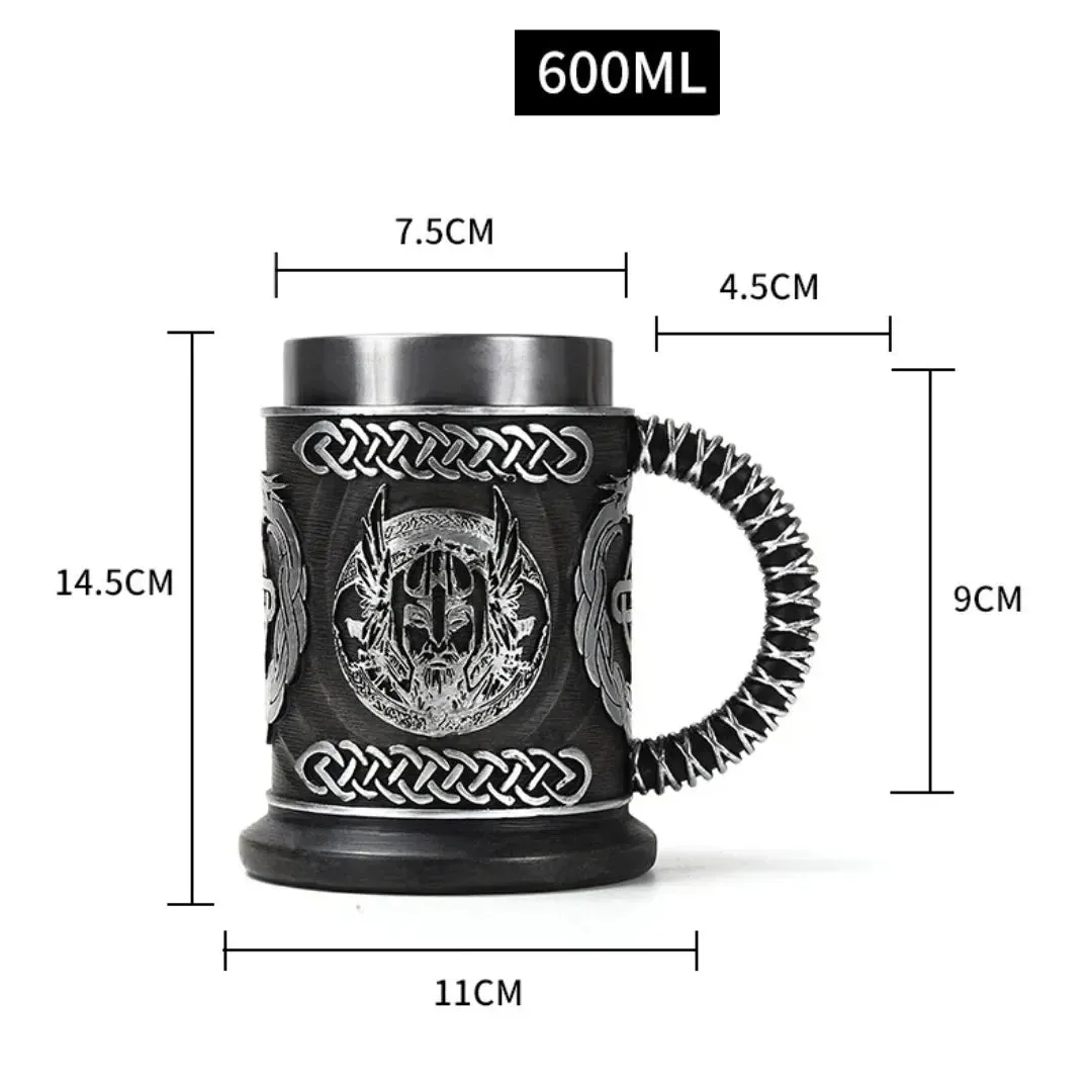 Viking Wood Style Beer Mug