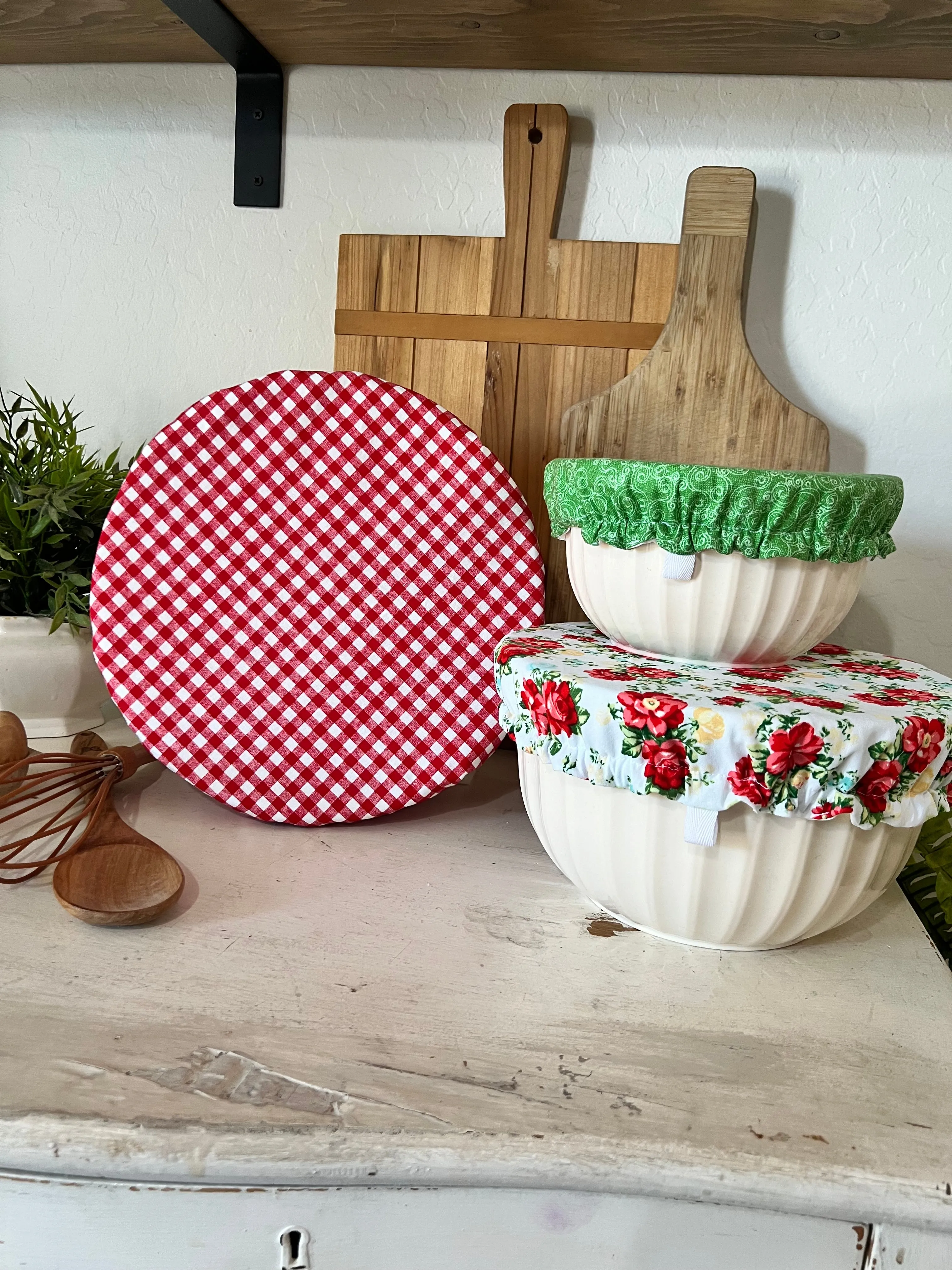 Vintage Floral Bowl Cover Set