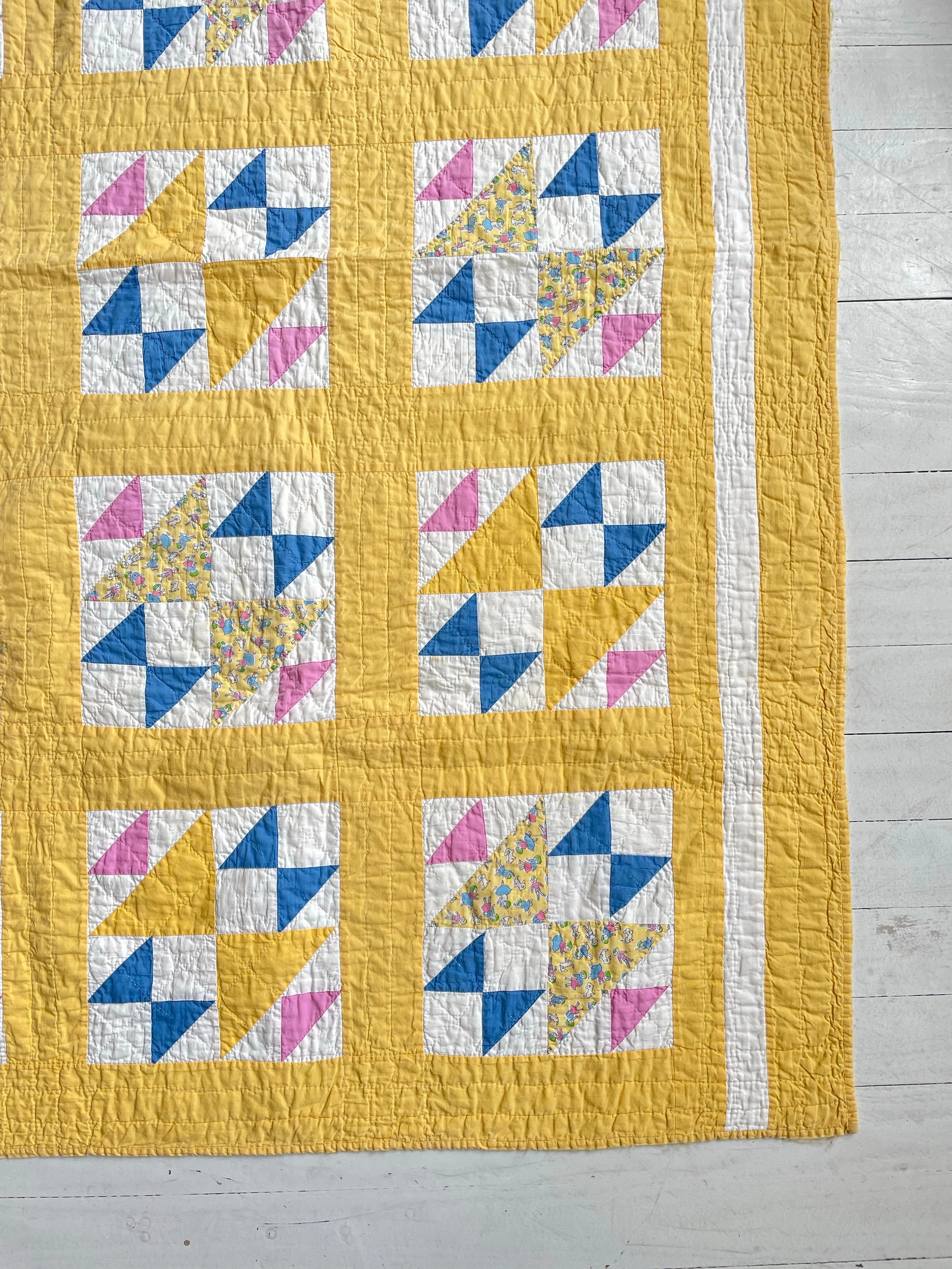 Vintage Old Maid's Puzzle Quilt