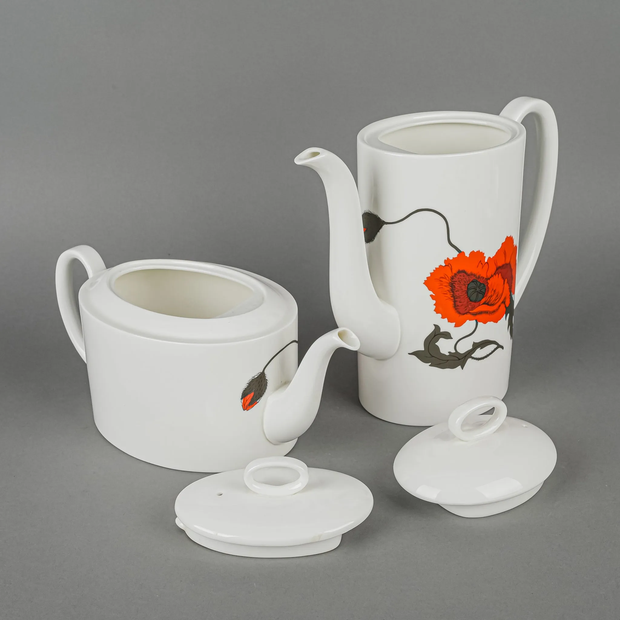 WEDGWOOD Susie Cooper CORNPOPPY Tea & Coffee Set 22pcs