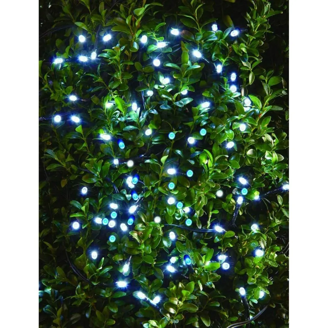 White & Blue LED String Outdoor Lights