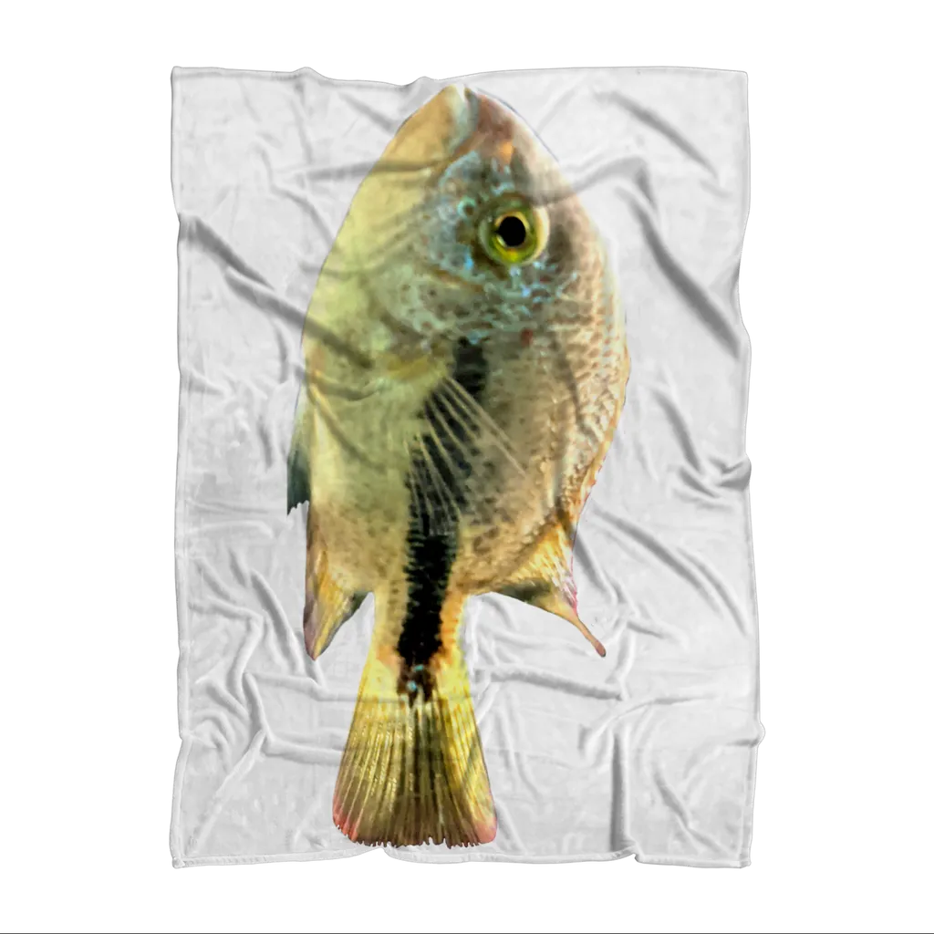 White and Black Fish Sublimation Throw Blanket