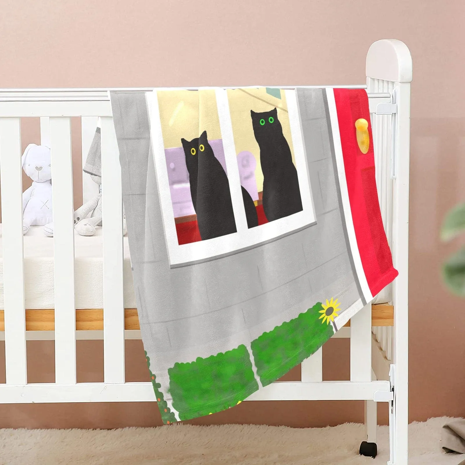 Window Cats Baby Blanket