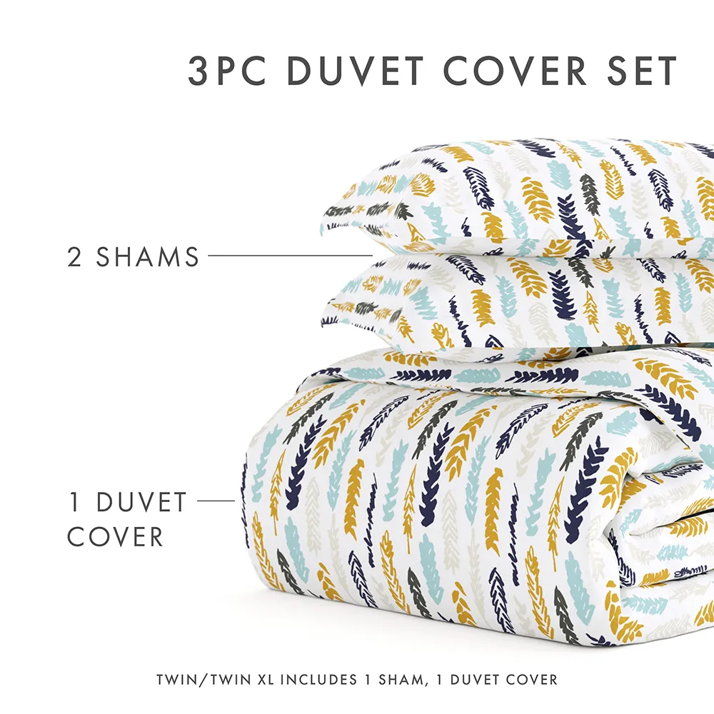 Wings Pattern 3-Piece Duvet Cover Set