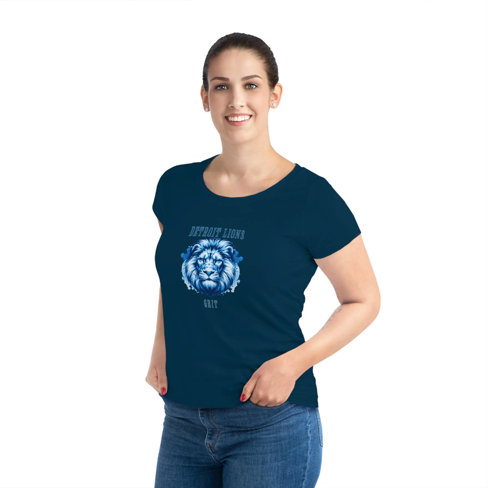 Womens Cut T-Shirt for Detroit Lions Female Fans - Detroit Lions Grit