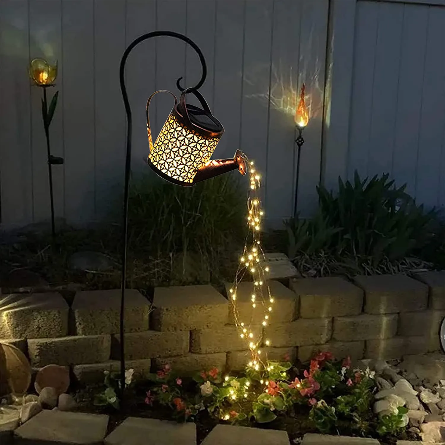 YM Ming - Waterproof Solar Energy Watering Can Fairy Light Garden Decor