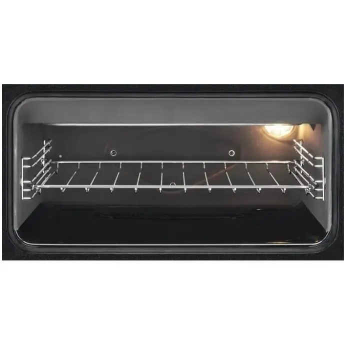 Zanussi ZCK66350BA Dual Fuel Double Oven Cooker with Gas Hob- Black