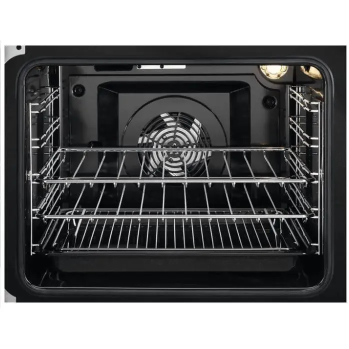 Zanussi ZCK66350BA Dual Fuel Double Oven Cooker with Gas Hob- Black