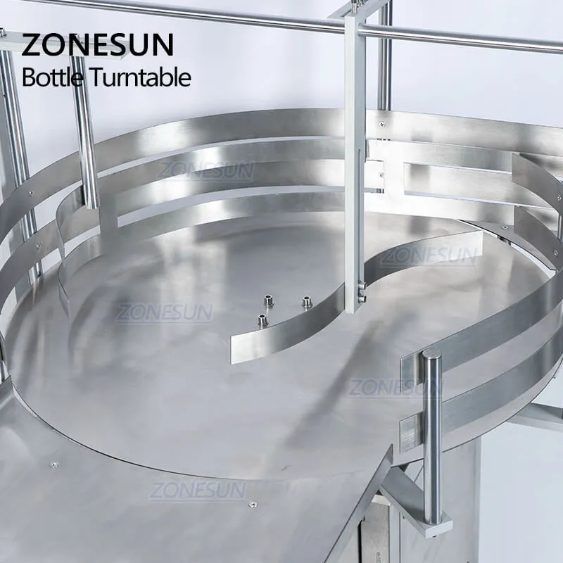 ZONESUN ZS-LP600Z Automatic Round Rotary Plastic Glass Bottle Unscrambler Turntable Machine