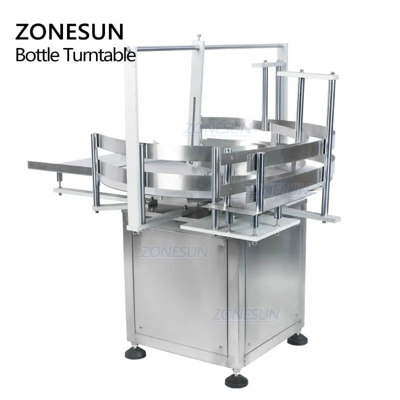 ZONESUN ZS-LP600Z Automatic Round Rotary Plastic Glass Bottle Unscrambler Turntable Machine