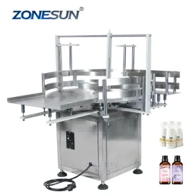 ZONESUN ZS-LP600Z Automatic Round Rotary Plastic Glass Bottle Unscrambler Turntable Machine