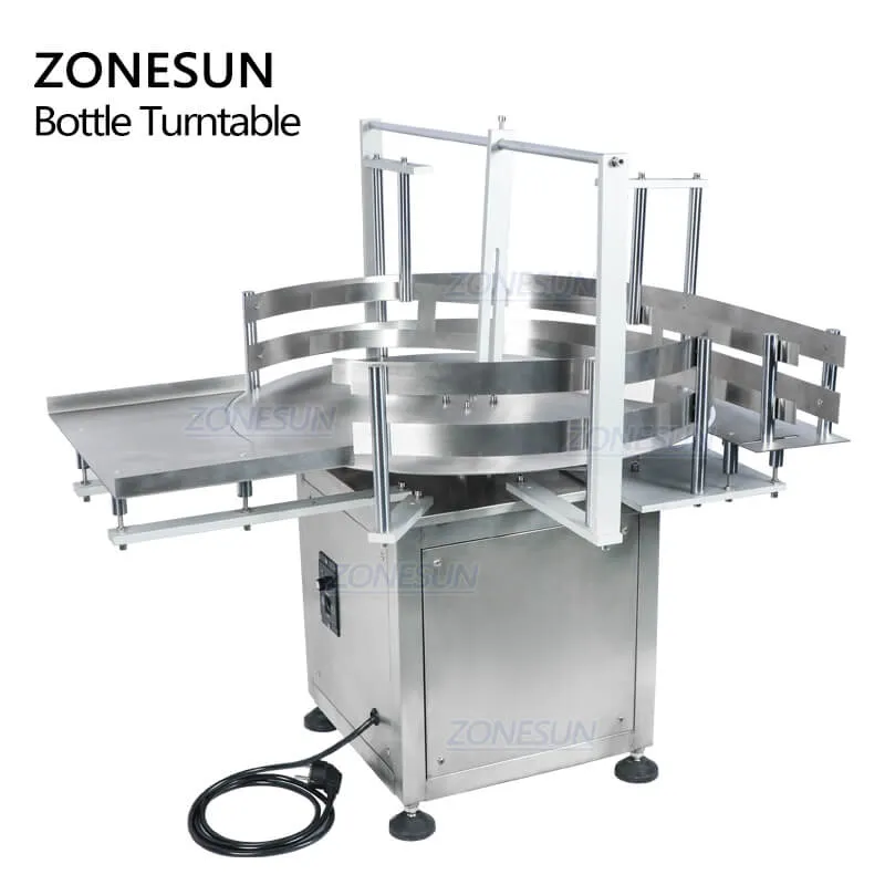 ZONESUN ZS-LP600Z Automatic Round Rotary Plastic Glass Bottle Unscrambler Turntable Machine